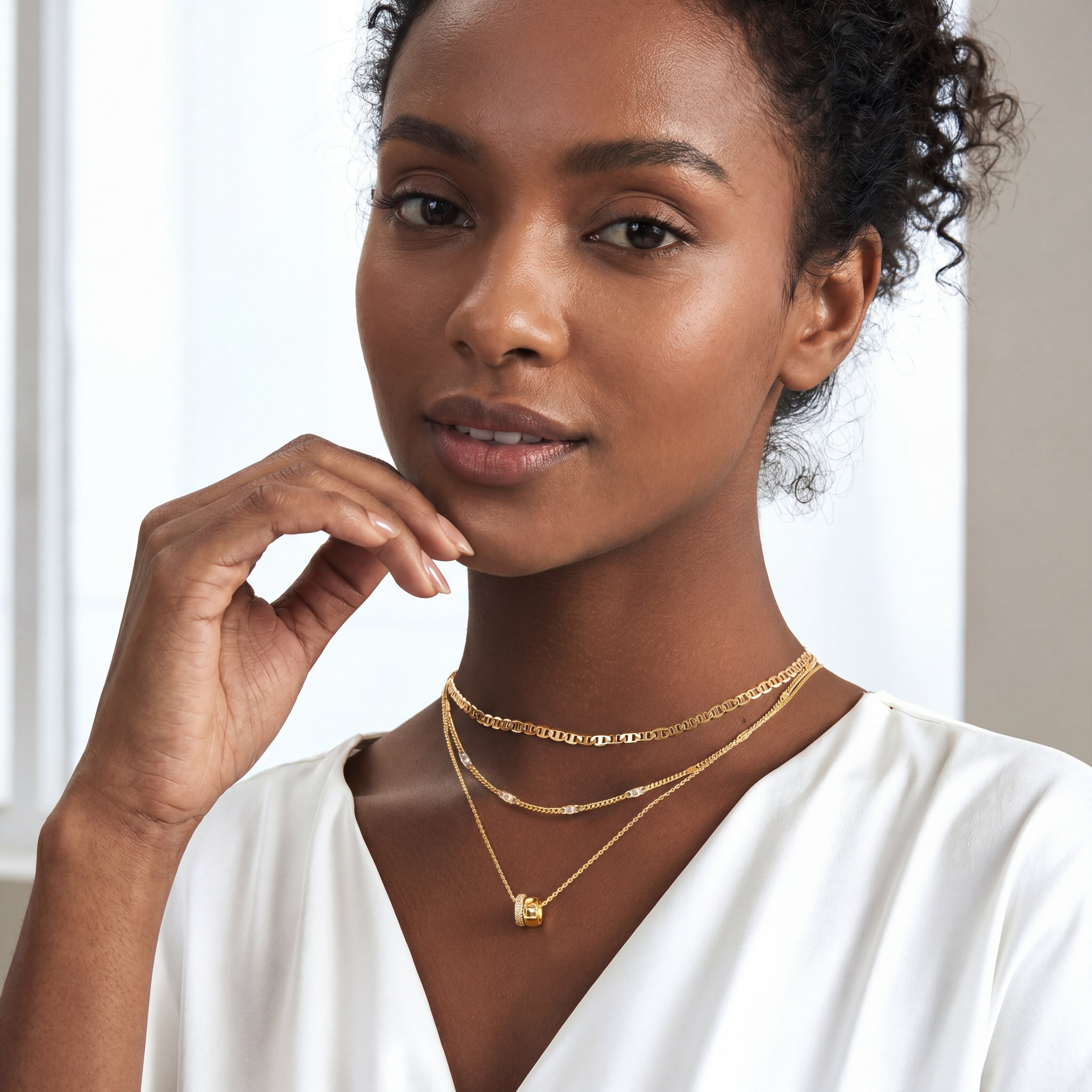 Women’s Zircon Necklace Set – Elegant Statement Necklace.