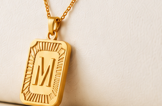 1935 alphabet pendant detail